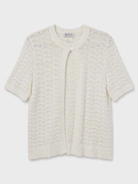 ​Vintage D'Allaird’s Ivory Coastal Grandmother & Old Money Chic Cardigan - M